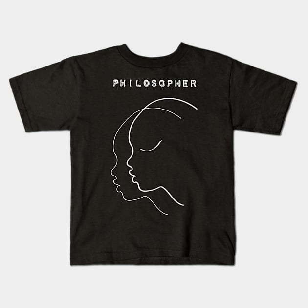 Modern philosopher Kids T-Shirt by Cleopsys